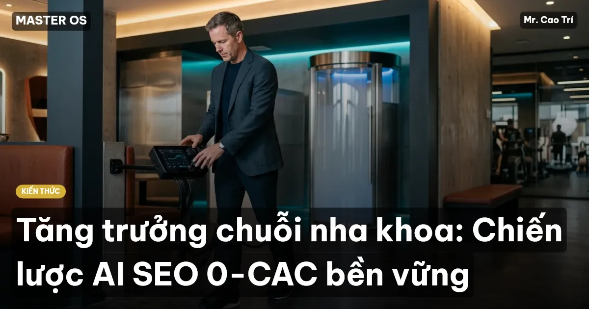 Tăng trưởng chuỗi nha khoa: Chiến lược AI SEO 0-CAC bền vững