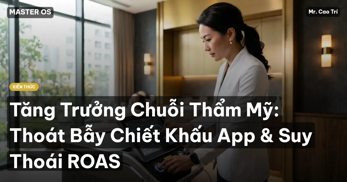 Tăng Trưởng Chuỗi Thẩm Mỹ: Thoát Bẫy Chiết Khấu App & Suy Thoái ROAS