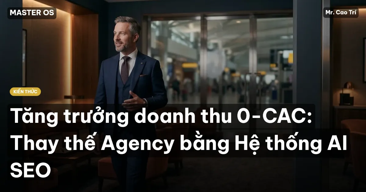 Tăng trưởng doanh thu 0-CAC: Thay thế Agency bằng Hệ thống AI SEO
