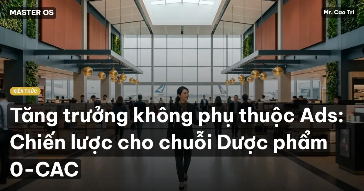 Tăng trưởng không phụ thuộc Ads: Chiến lược cho chuỗi Dược phẩm 0-CAC