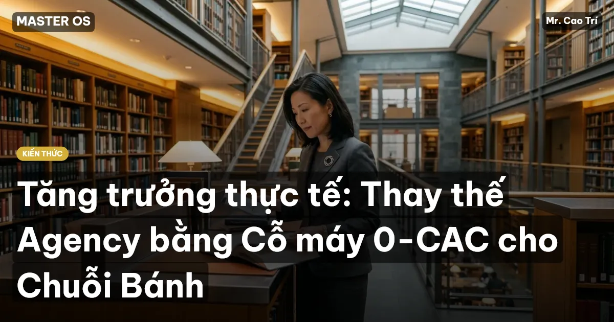 Tăng trưởng thực tế: Thay thế Agency bằng Cỗ máy 0-CAC cho Chuỗi Bánh