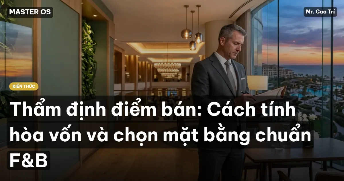 Thẩm định điểm bán: Cách tính hòa vốn và chọn mặt bằng chuẩn F