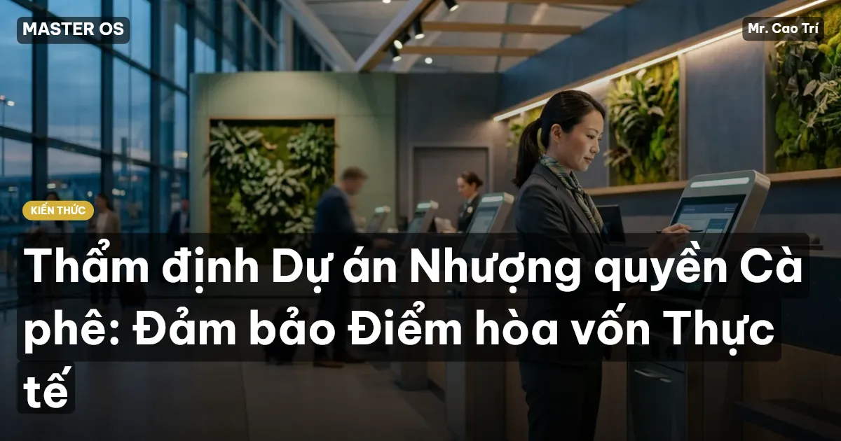 Thẩm định Dự án Nhượng quyền Cà phê: Đảm bảo Điểm hòa vốn Thực tế
