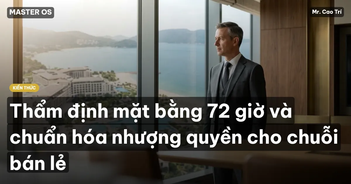 Thẩm định mặt bằng 72 giờ và chuẩn hóa nhượng quyền cho chuỗi bán lẻ