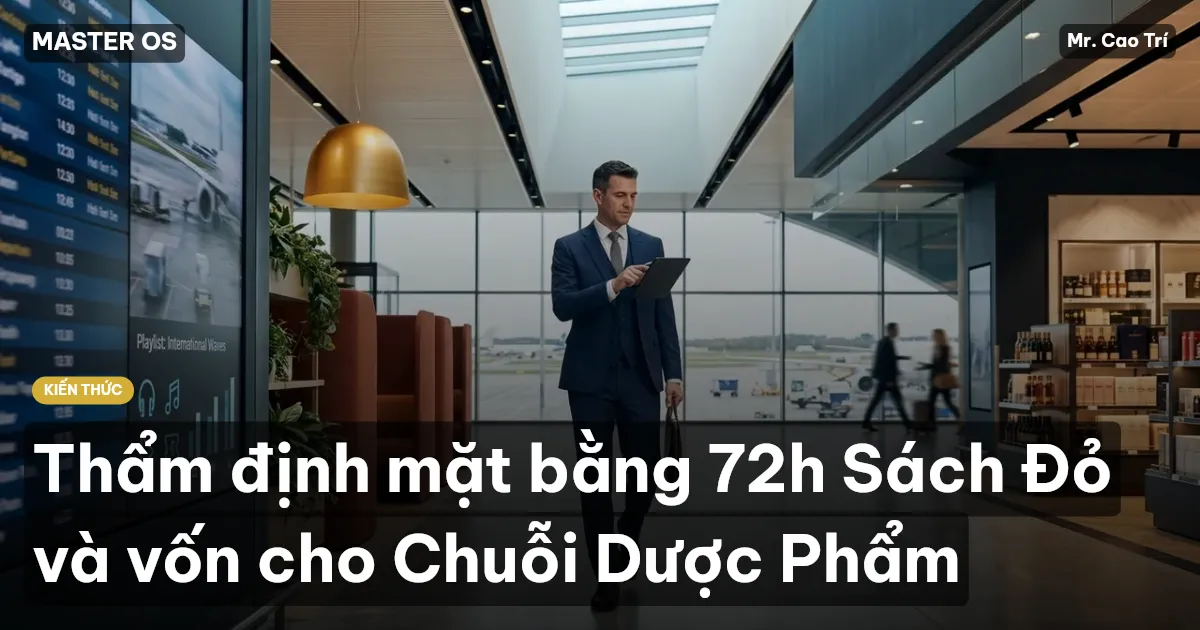 Thẩm định mặt bằng 72h Sách Đỏ và vốn cho Chuỗi Dược Phẩm