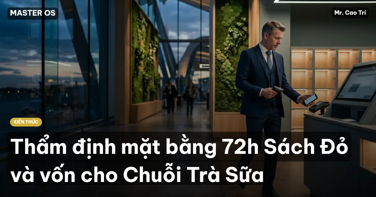 Thẩm định mặt bằng 72h Sách Đỏ và vốn cho Chuỗi Trà Sữa
