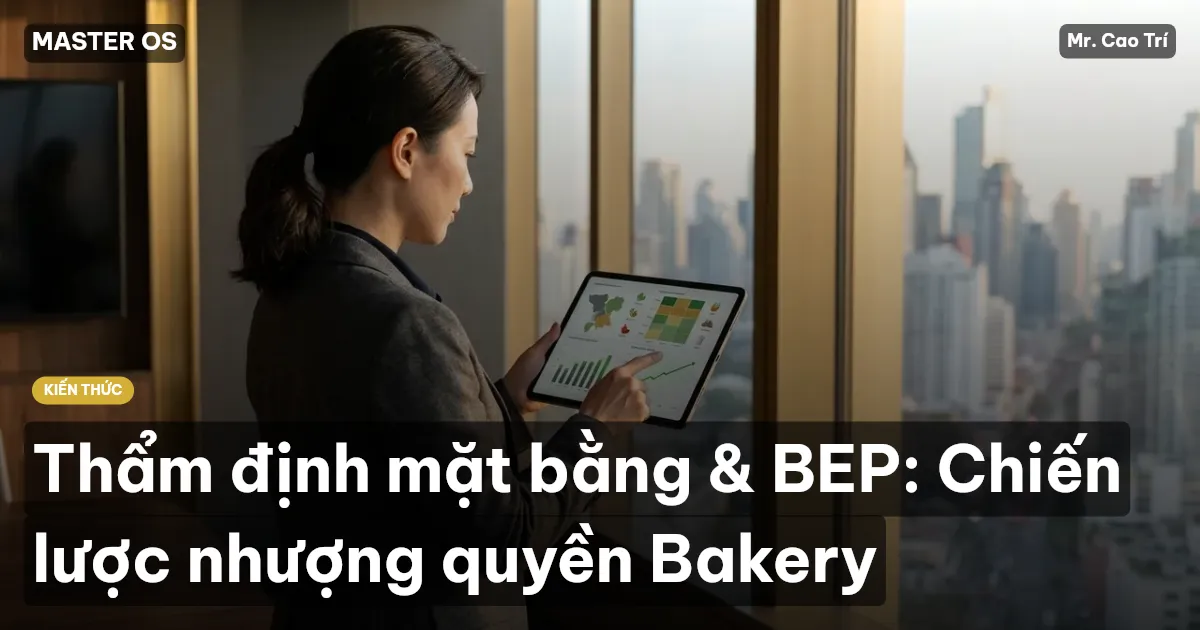 Thẩm định mặt bằng & BEP: Chiến lược nhượng quyền Bakery