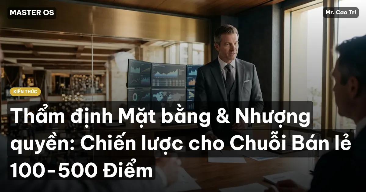 Thẩm định Mặt bằng & Nhượng quyền: Chiến lược cho Chuỗi Bán lẻ 100-500 Điểm