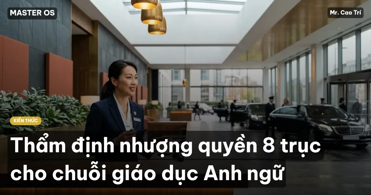 Thẩm định nhượng quyền 8 trục cho chuỗi giáo dục Anh ngữ