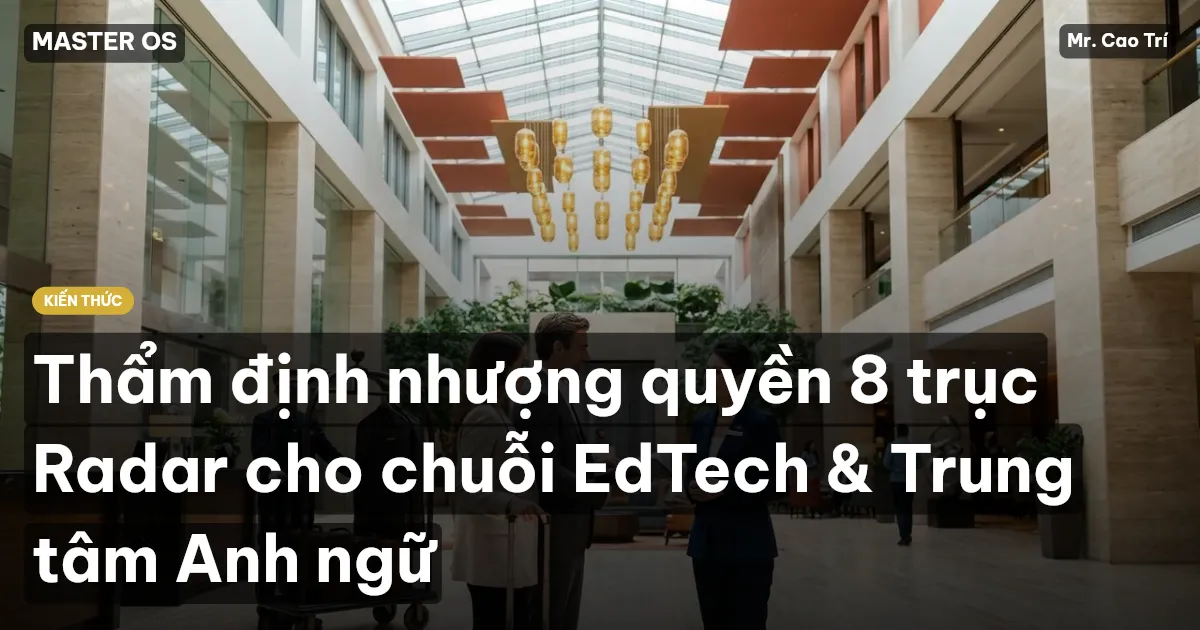 Thẩm định nhượng quyền 8 trục Radar cho chuỗi EdTech & Trung tâm Anh ngữ