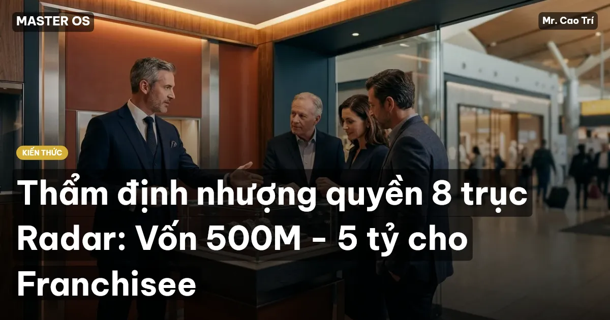 Thẩm định nhượng quyền 8 trục Radar: Vốn 500M - 5 tỷ cho Franchisee