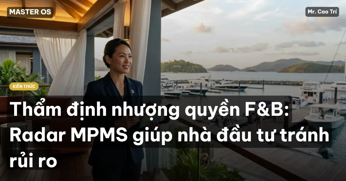 Thẩm định nhượng quyền F&B: Radar MPMS giúp nhà đầu tư tránh rủi ro
