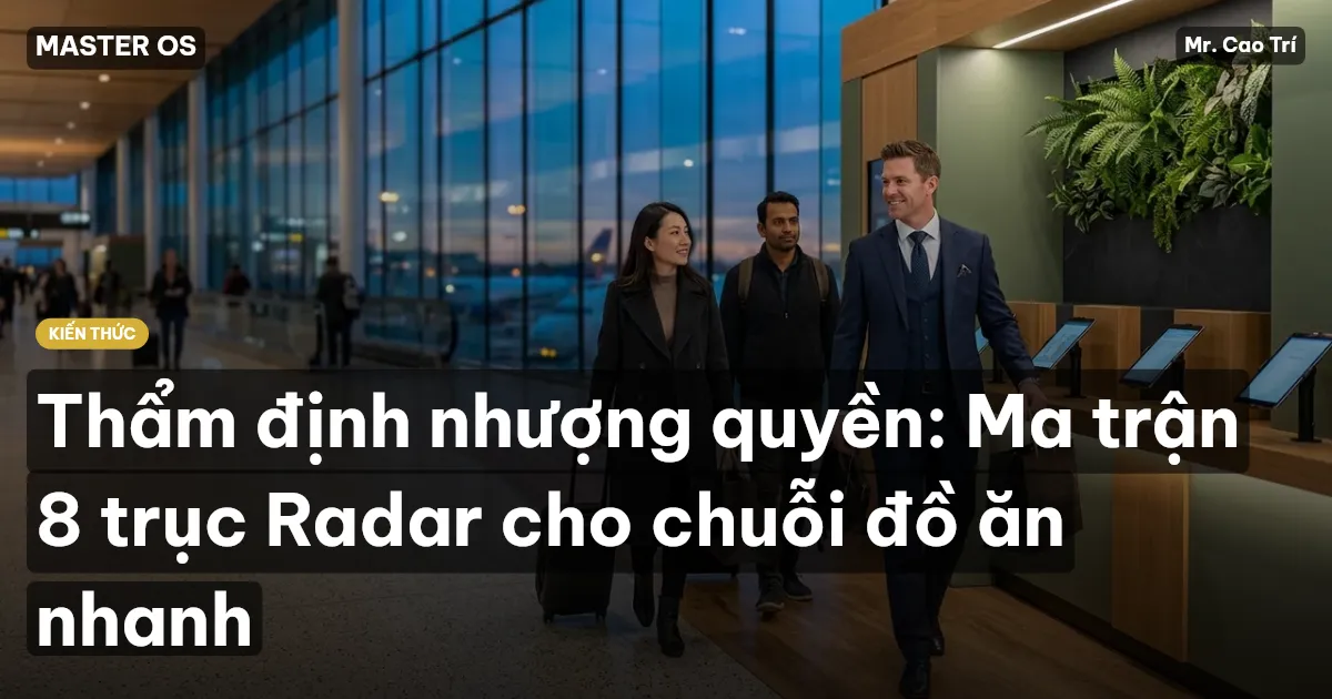 Thẩm định nhượng quyền: Ma trận 8 trục Radar cho chuỗi đồ ăn nhanh