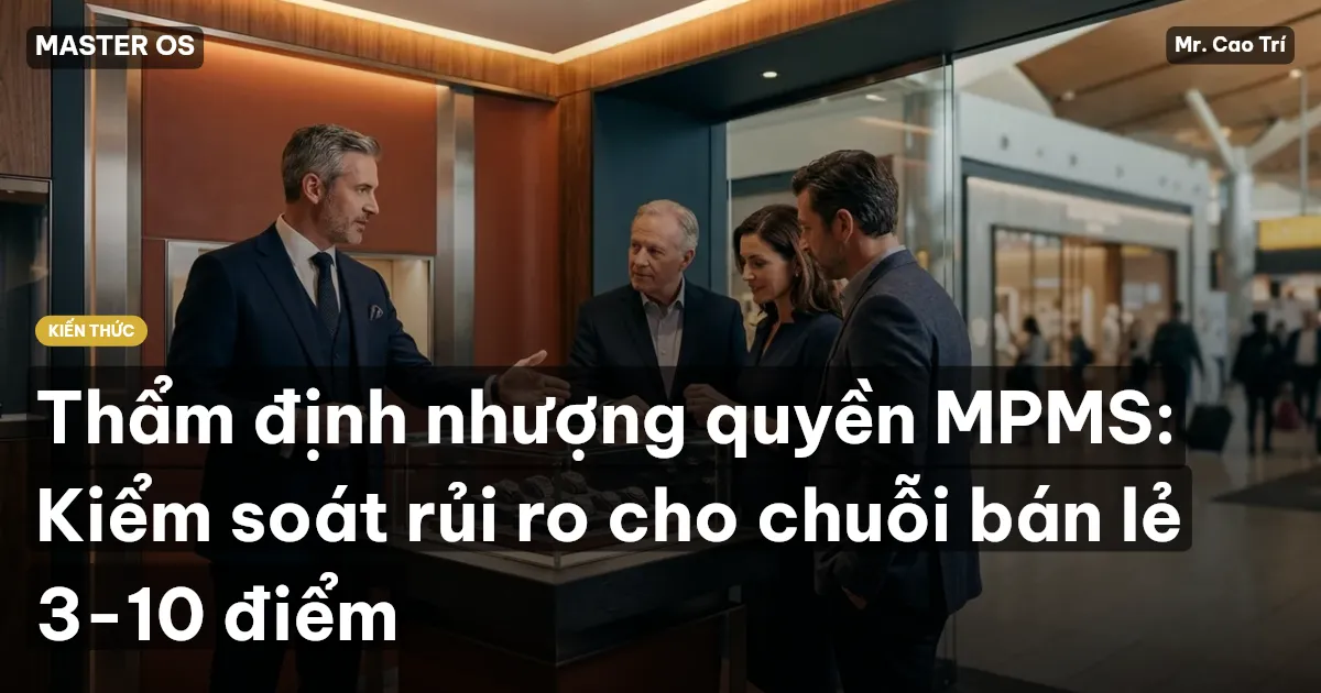 Thẩm định nhượng quyền MPMS: Kiểm soát rủi ro cho chuỗi bán lẻ 3-10 điểm
