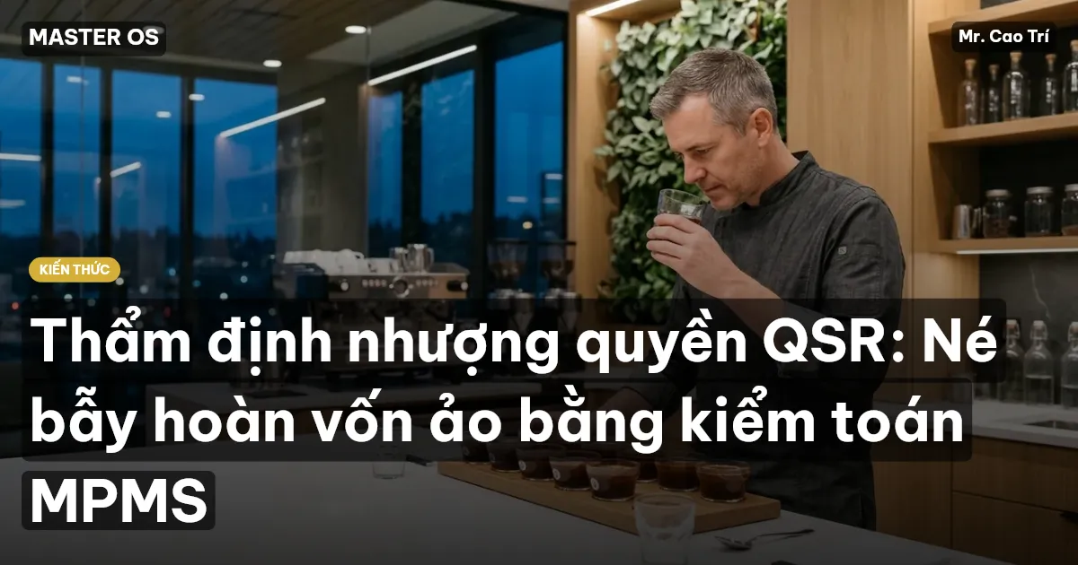 Thẩm định nhượng quyền QSR: Né bẫy hoàn vốn ảo bằng kiểm toán MPMS