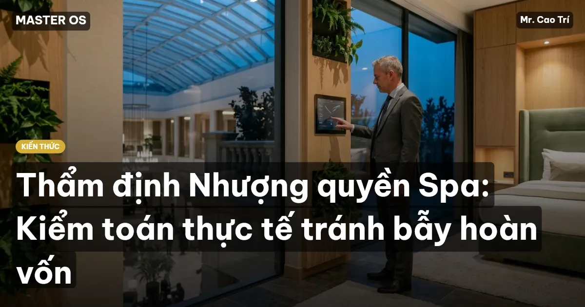 Thẩm định Nhượng quyền Spa: Kiểm toán thực tế tránh bẫy hoàn vốn