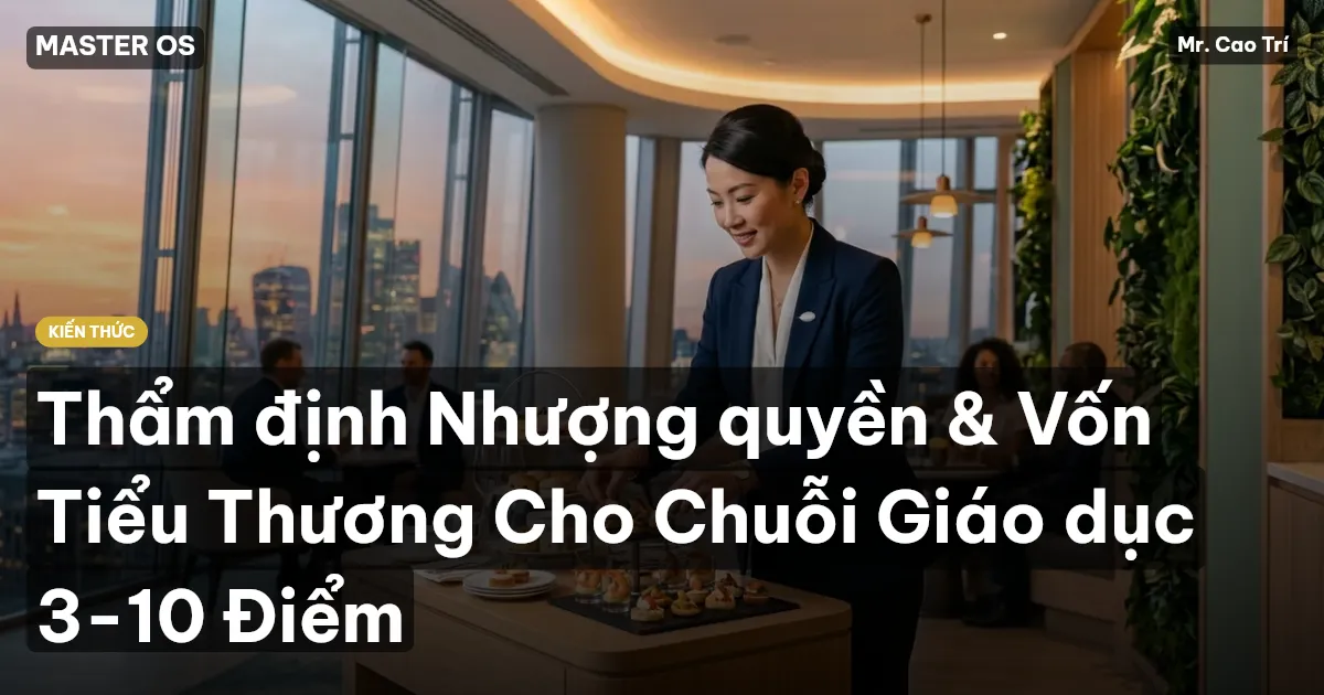 Thẩm định Nhượng quyền & Vốn Tiểu Thương Cho Chuỗi Giáo dục 3-10 Điểm