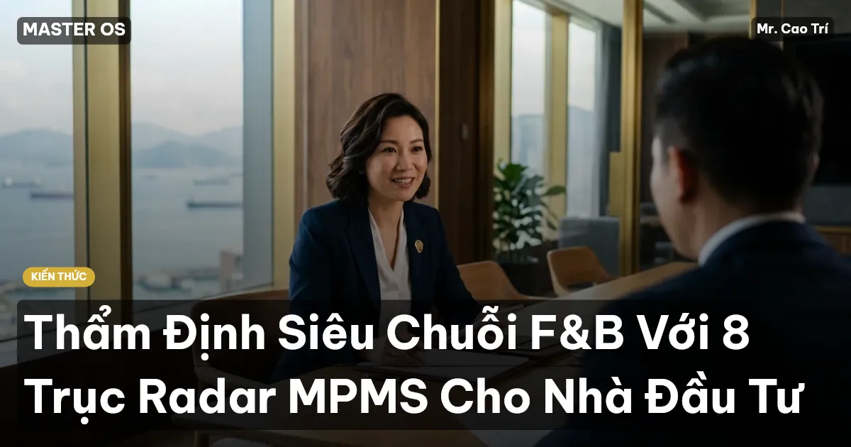 Thẩm Định Siêu Chuỗi F&B Với 8 Trục Radar MPMS Cho Nhà Đầu Tư