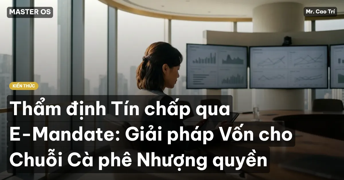 Thẩm định Tín chấp qua E-Mandate: Giải pháp Vốn cho Chuỗi Cà phê Nhượng quyền