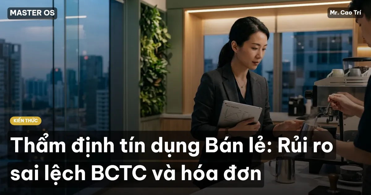 Thẩm định tín dụng Bán lẻ: Rủi ro sai lệch BCTC và hóa đơn