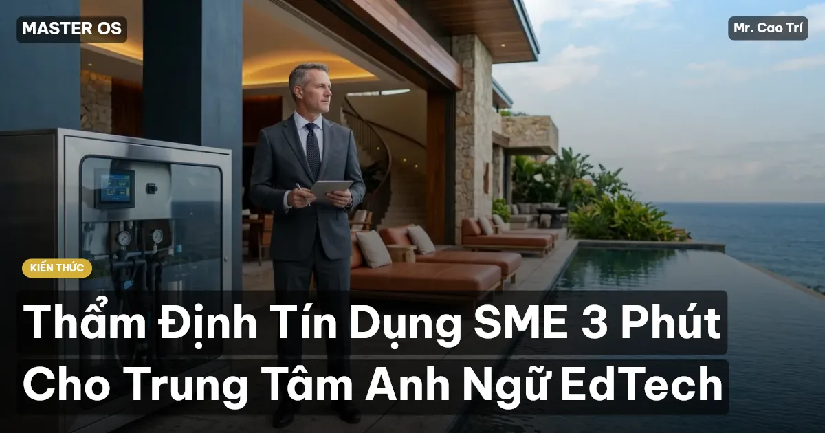 Thẩm Định Tín Dụng SME 3 Phút Cho Trung Tâm Anh Ngữ EdTech