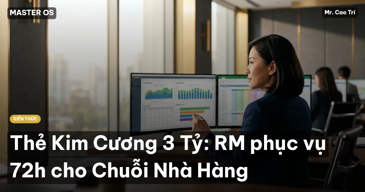 Thẻ Kim Cương 3 Tỷ: RM phục vụ 72h cho Chuỗi Nhà Hàng