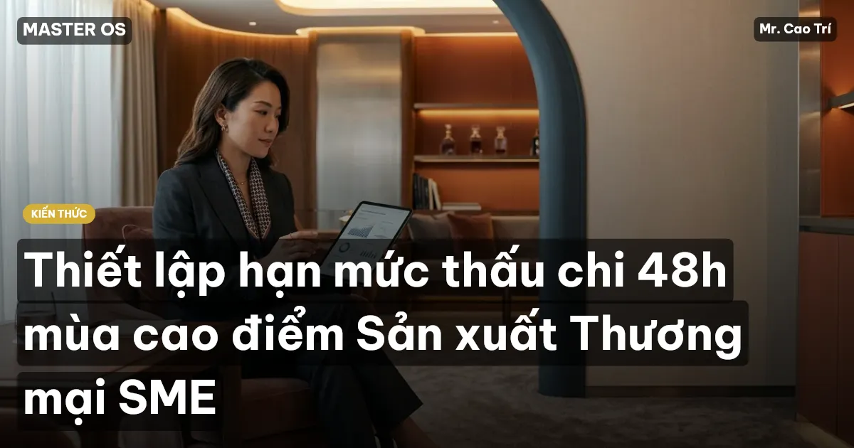 Thiết lập hạn mức thấu chi 48h mùa cao điểm Sản xuất Thương mại SME