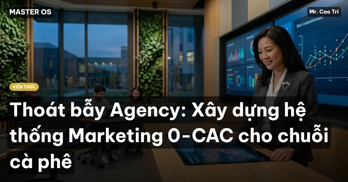 Thoát bẫy Agency: Xây dựng hệ thống Marketing 0-CAC cho chuỗi cà phê