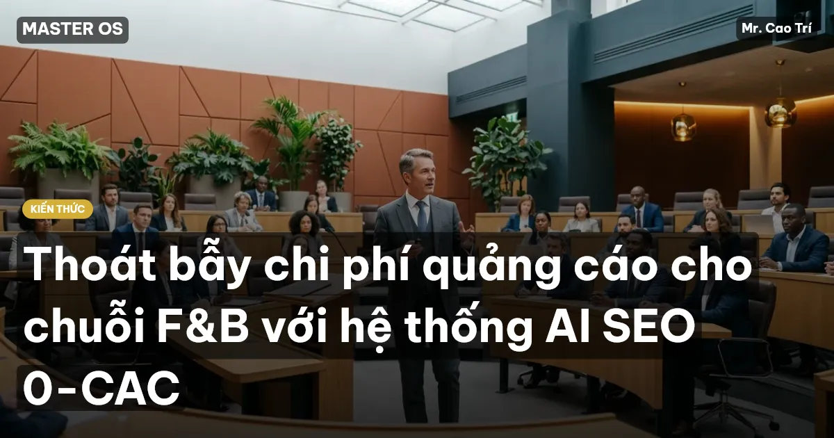 Thoát bẫy chi phí quảng cáo cho chuỗi F&B với hệ thống AI SEO 0-CAC