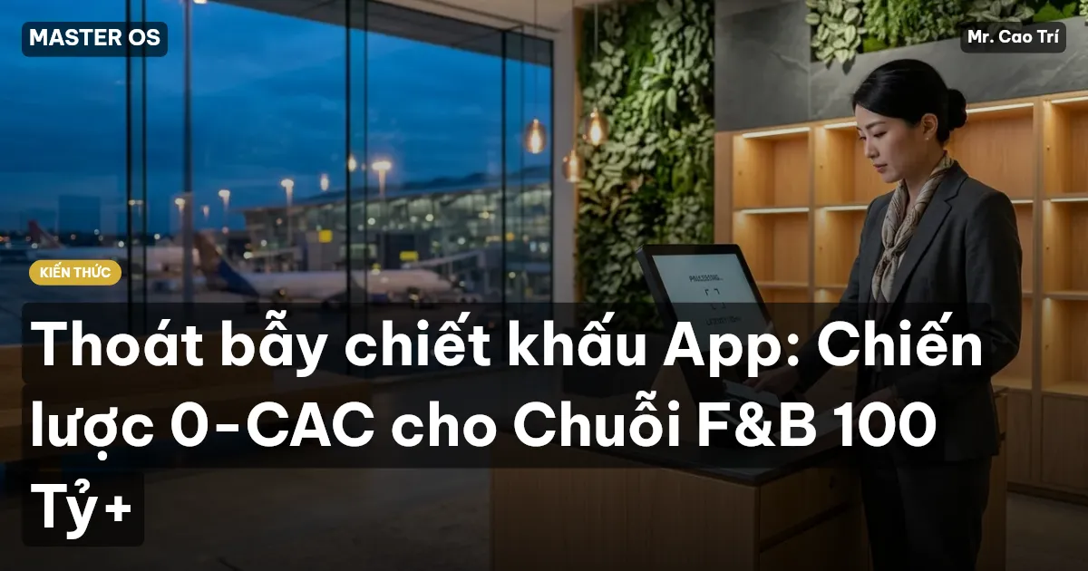 Thoát bẫy chiết khấu App: Chiến lược 0-CAC cho Chuỗi F&B 100 Tỷ+