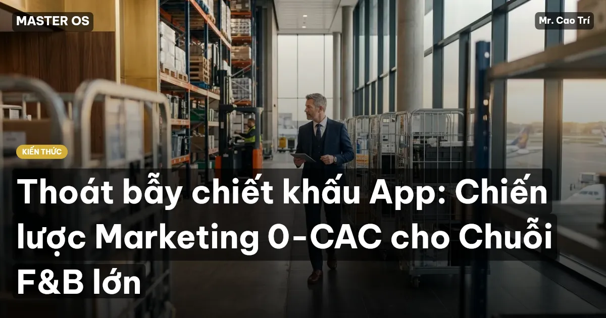 Thoát bẫy chiết khấu App: Chiến lược Marketing 0-CAC cho Chuỗi F&B lớn