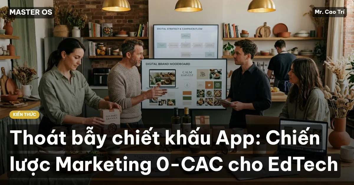Thoát bẫy chiết khấu App: Chiến lược Marketing 0-CAC cho EdTech