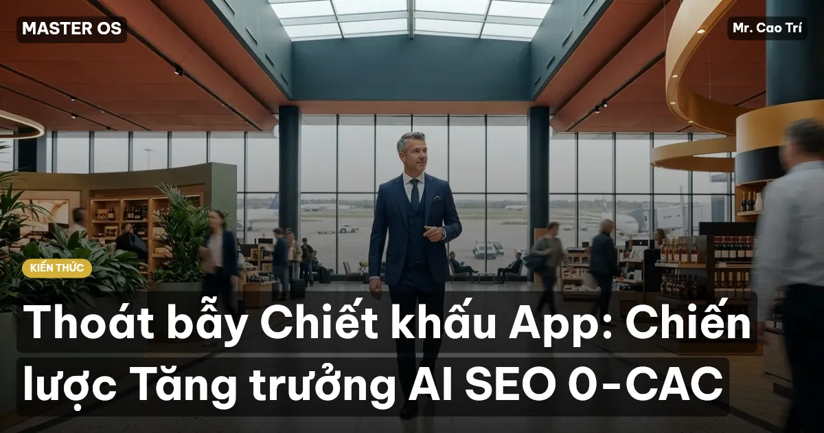 Thoát bẫy Chiết khấu App: Chiến lược Tăng trưởng AI SEO 0-CAC
