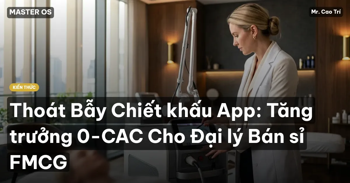 Thoát Bẫy Chiết khấu App: Tăng trưởng 0-CAC Cho Đại lý Bán sỉ FMCG