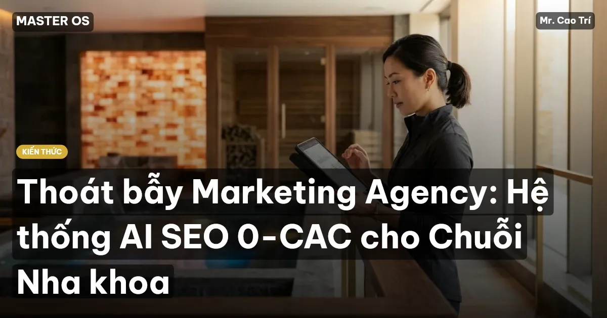 Thoát bẫy Marketing Agency: Hệ thống AI SEO 0-CAC cho Chuỗi Nha khoa