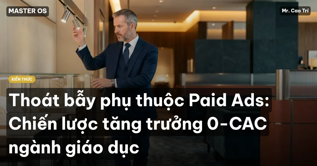 Thoát bẫy phụ thuộc Paid Ads: Chiến lược tăng trưởng 0-CAC ngành giáo dục