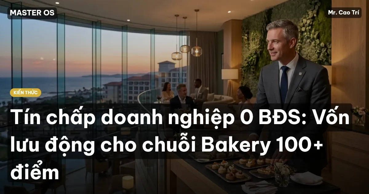 Tín chấp doanh nghiệp 0 BĐS: Vốn lưu động cho chuỗi Bakery 100+ điểm