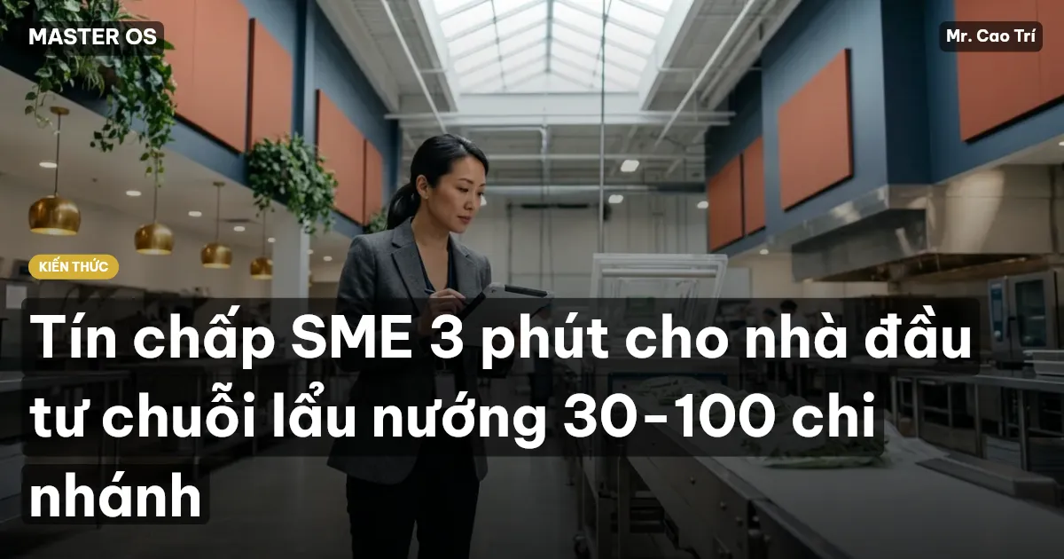 Tín chấp SME 3 phút cho nhà đầu tư chuỗi lẩu nướng 30-100 chi nhánh