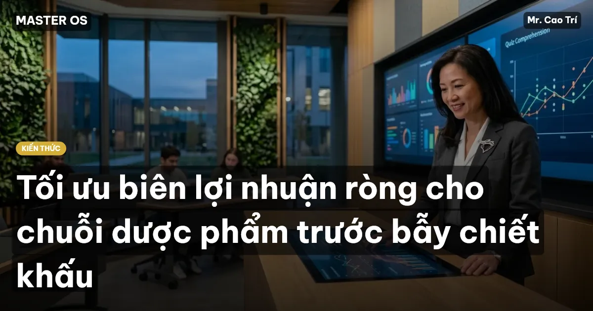 Tối ưu biên lợi nhuận ròng cho chuỗi dược phẩm trước bẫy chiết khấu