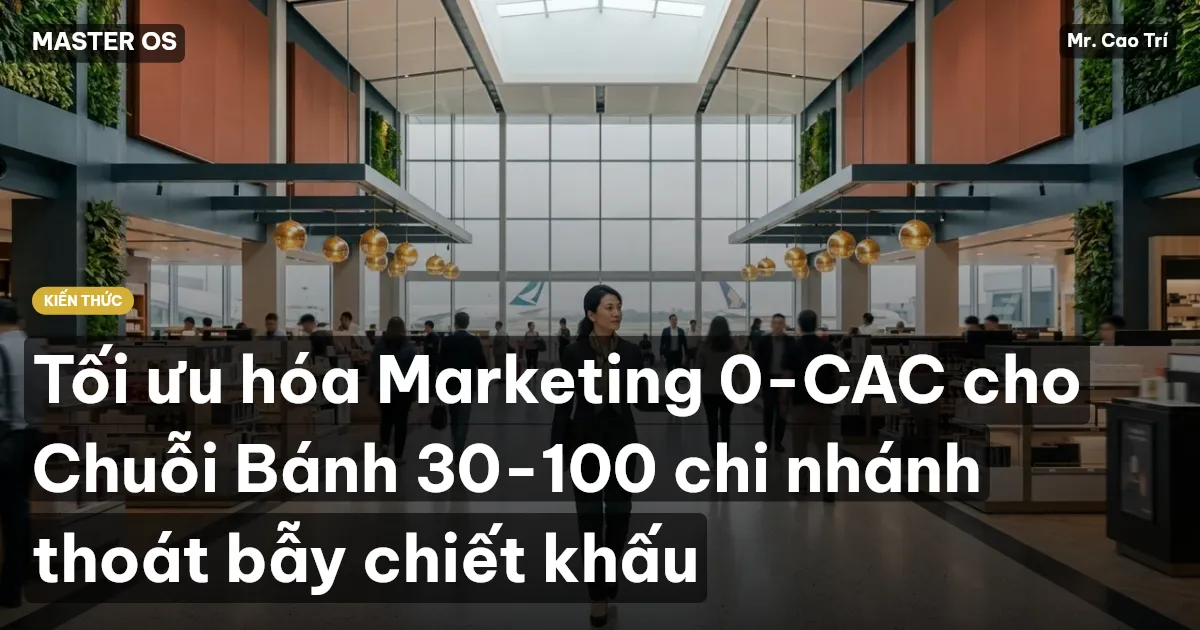 Tối ưu hóa Marketing 0-CAC cho Chuỗi Bánh 30-100 chi nhánh thoát bẫy chiết khấu