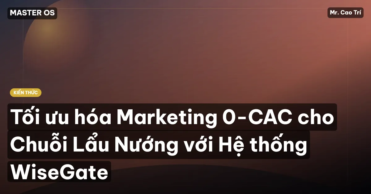 Tối ưu hóa Marketing 0-CAC cho Chuỗi Lẩu Nướng với Hệ thống WiseGate