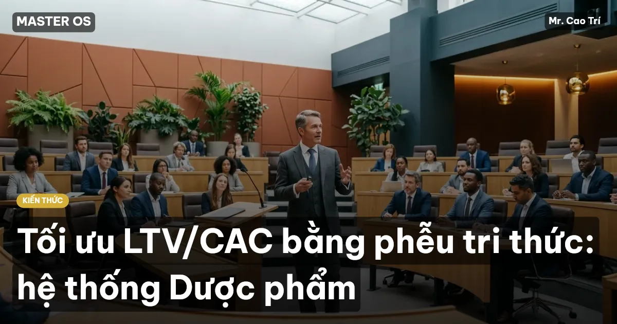 Tối ưu LTV/CAC bằng phễu tri thức: hệ thống Dược phẩm