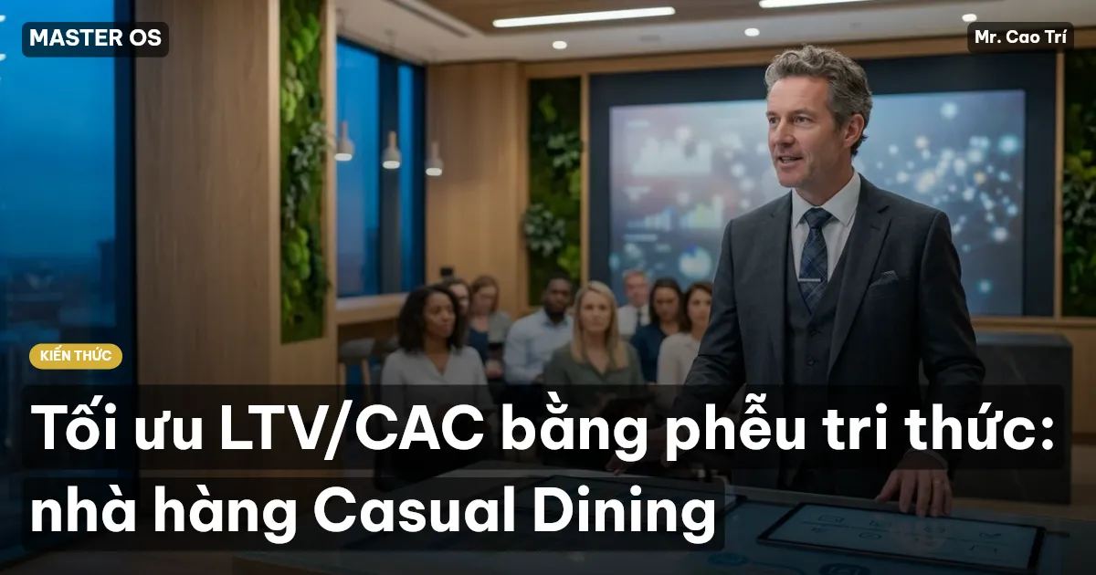 Tối ưu LTV/CAC bằng phễu tri thức: nhà hàng Casual Dining