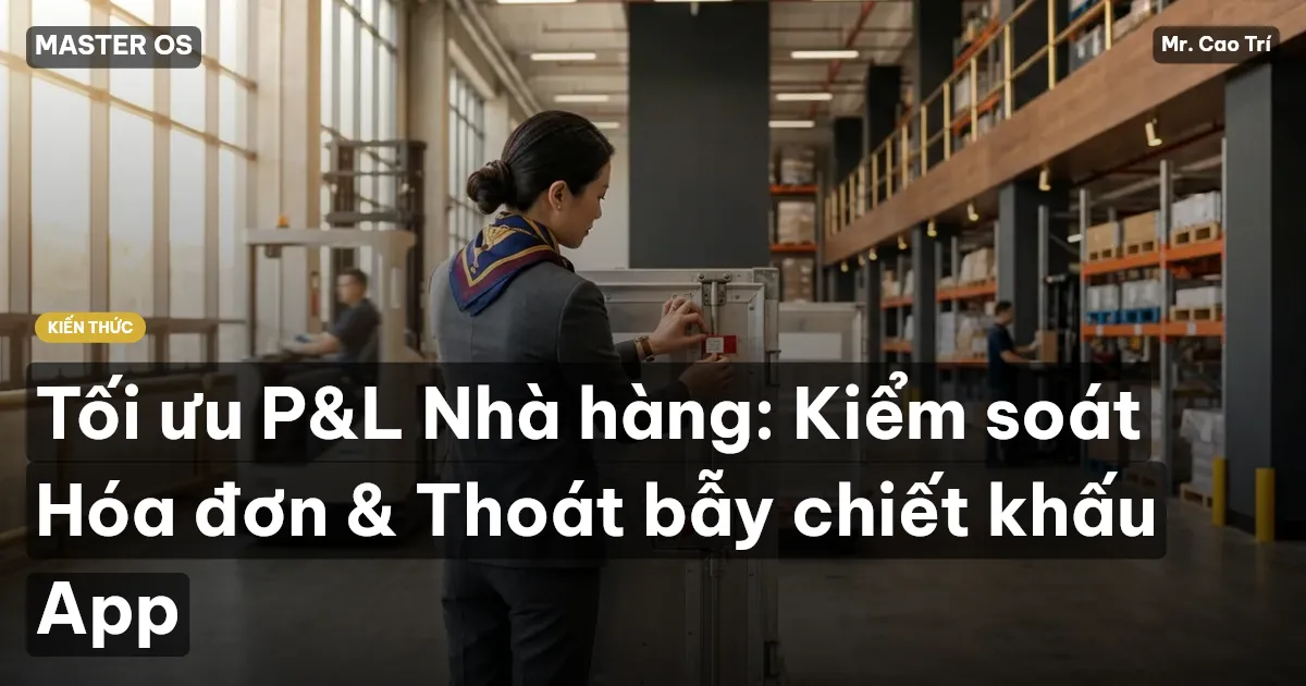 Tối ưu P&L Nhà hàng: Kiểm soát Hóa đơn & Thoát bẫy chiết khấu App