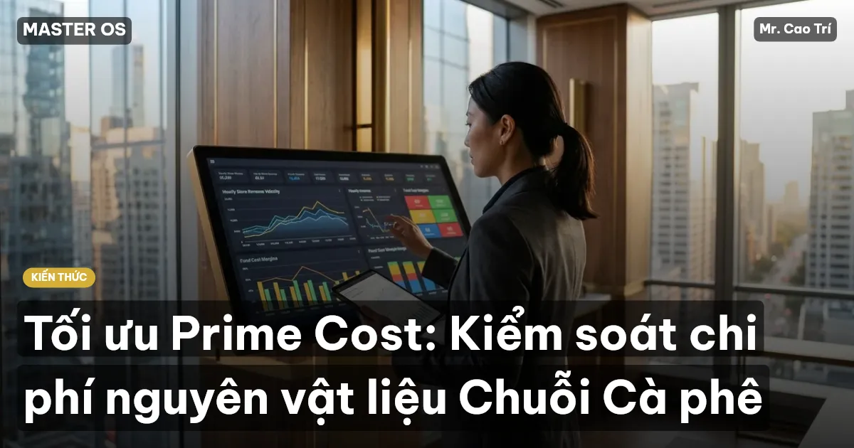 Tối ưu Prime Cost: Kiểm soát chi phí nguyên vật liệu Chuỗi Cà phê