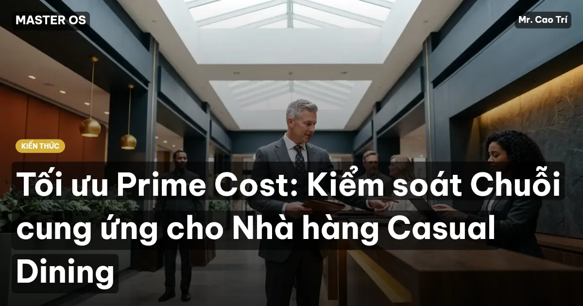 Tối ưu Prime Cost: Kiểm soát Chuỗi cung ứng cho Nhà hàng Casual Dining
