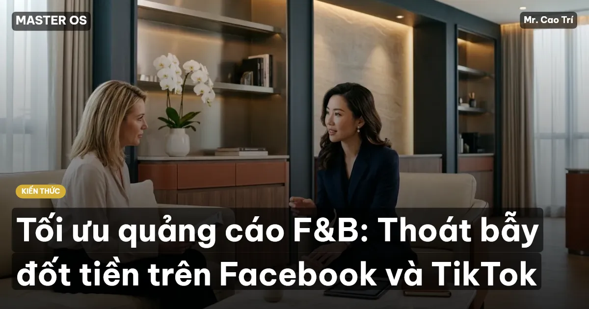 Tối ưu quảng cáo F&B: Thoát bẫy đốt tiền trên Facebook và TikTok