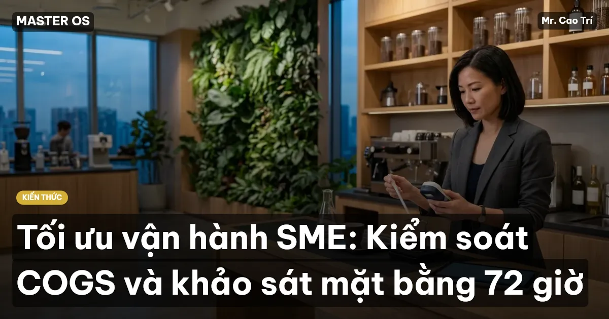 Tối ưu vận hành SME: Kiểm soát COGS và khảo sát mặt bằng 72 giờ