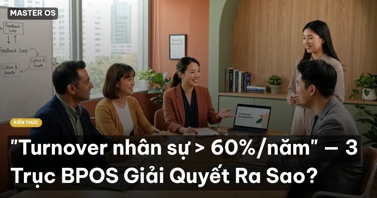 "Turnover nhân sự > 60%/năm" — 3 Trục BPOS Giải Quyết Ra Sao?