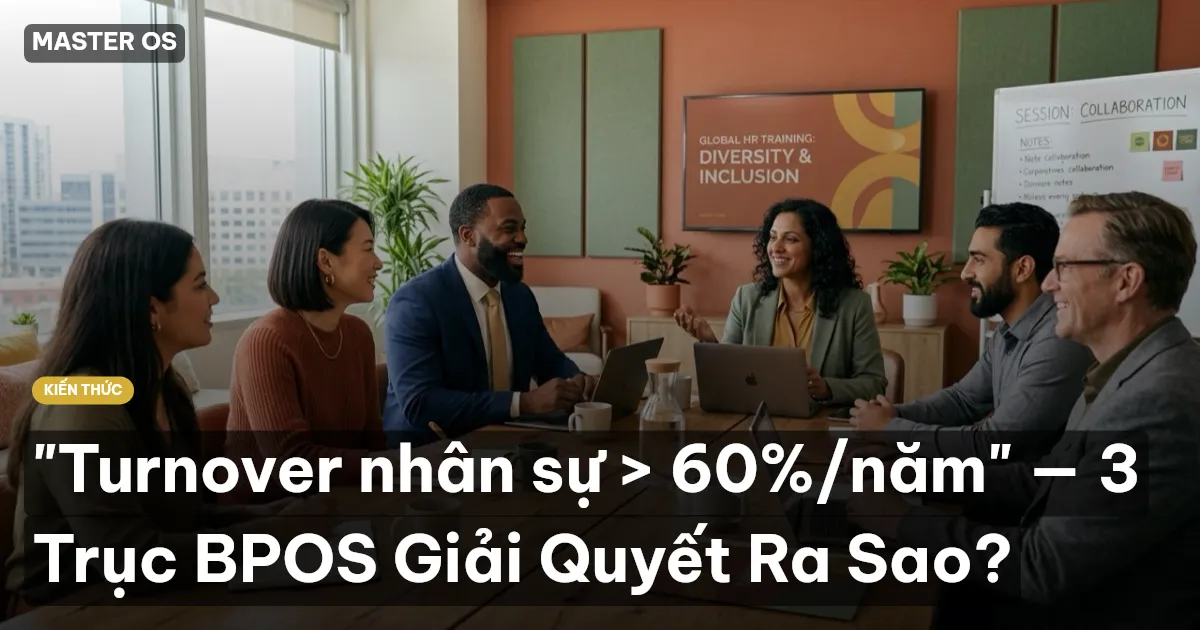 "Turnover nhân sự > 60%/năm" — 3 Trục BPOS Giải Quyết Ra Sao?